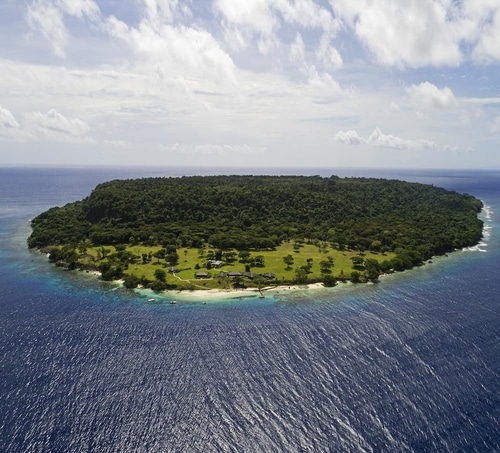 Aerial photo of Satoshi Island